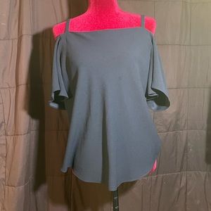 Ann Taylor Black Off the Shoulder BLouse